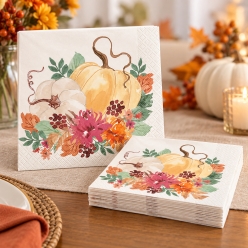 Cozy Pumpkin Party Napkins - 16 PK